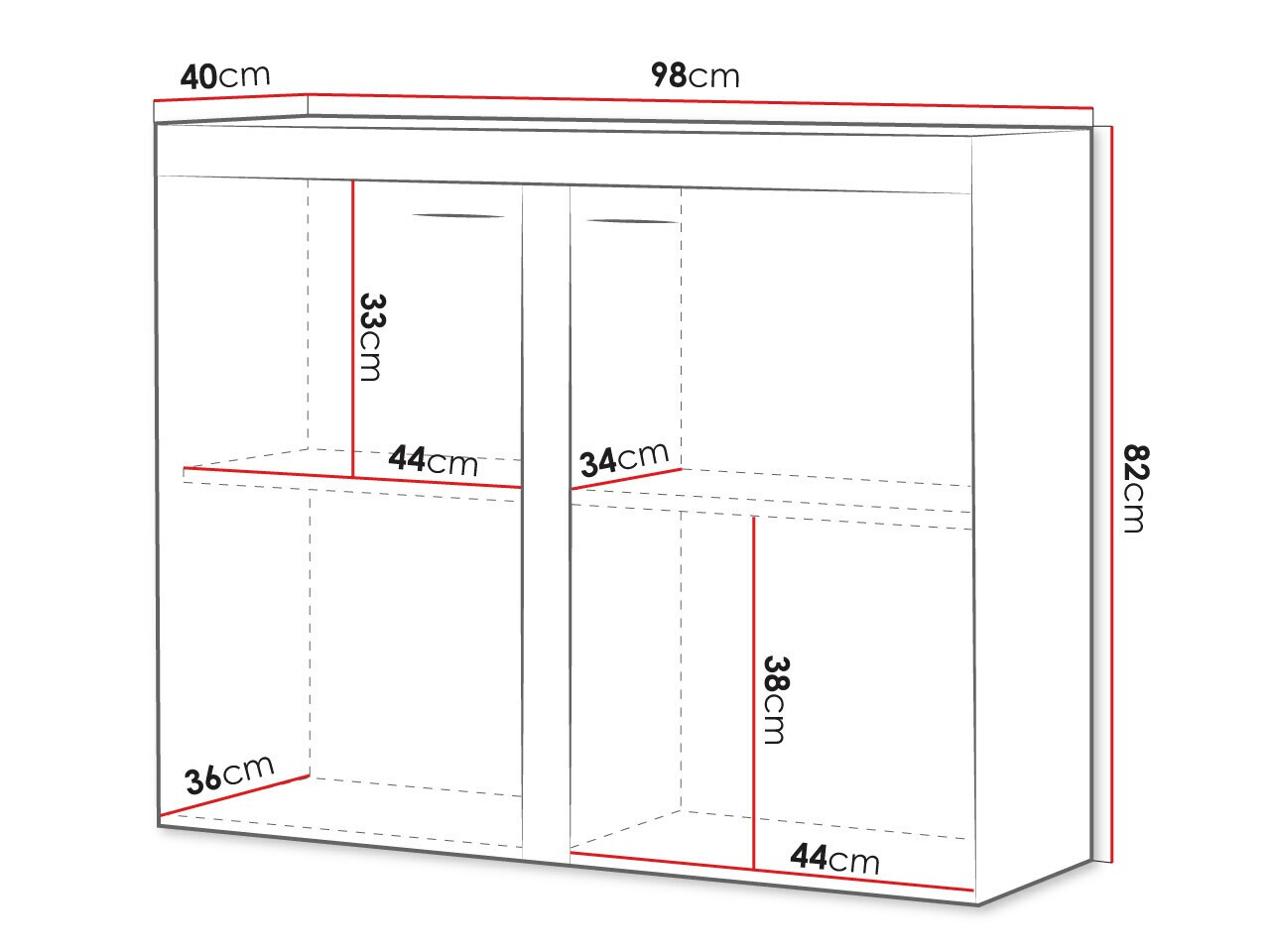 Skapis Tucson 120 (Balts)