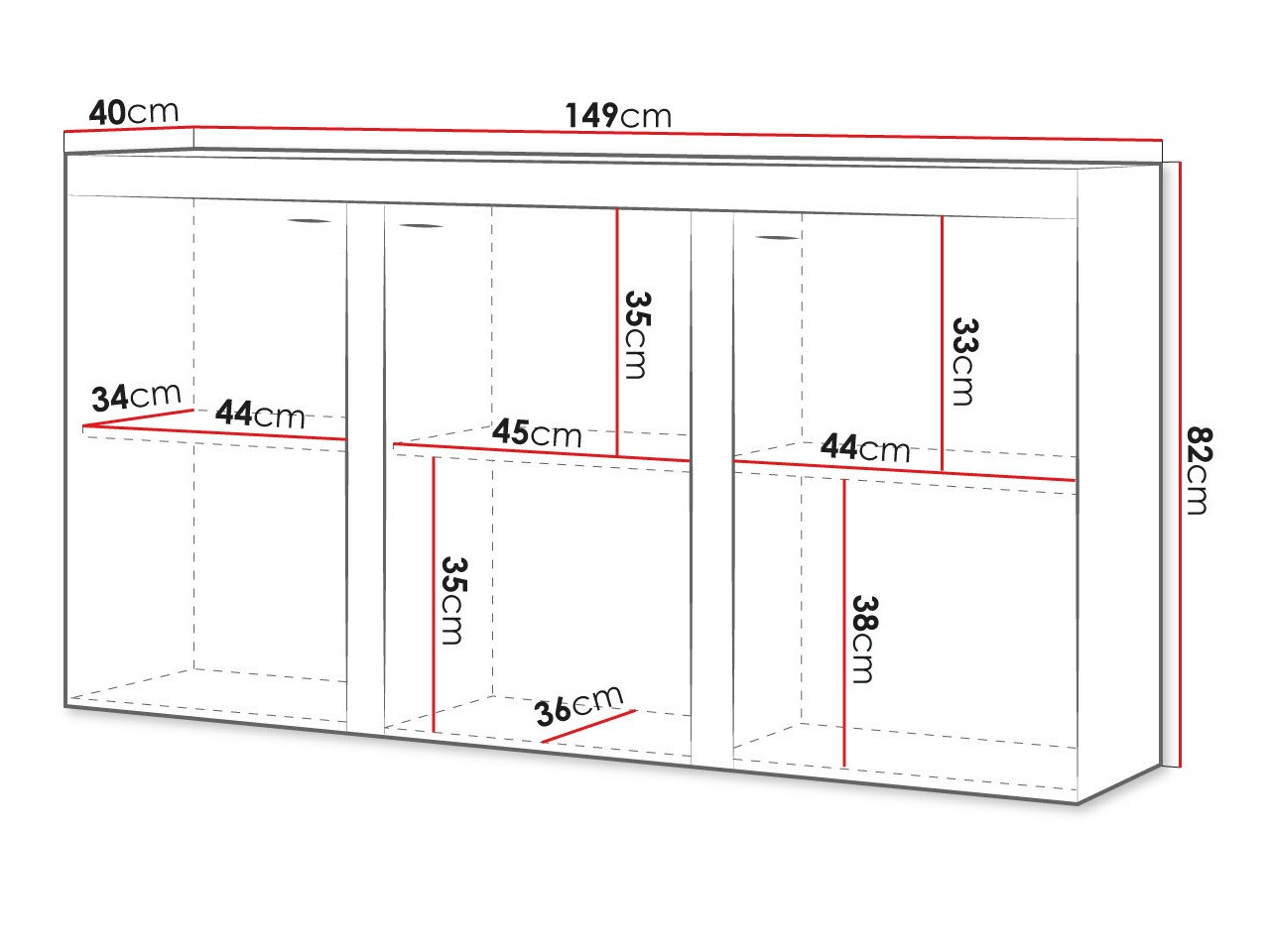Skapis Tucson 121 (Balts)