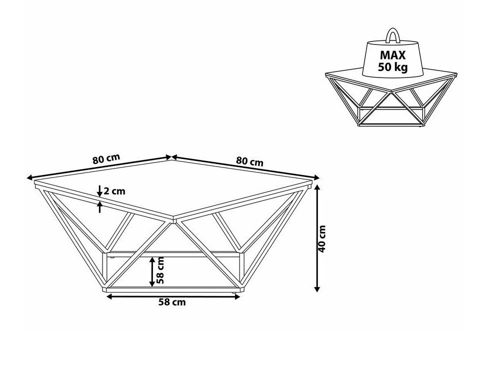 Журнальный столик Berwyn 644 (Золотой + Коричневый мрамор)