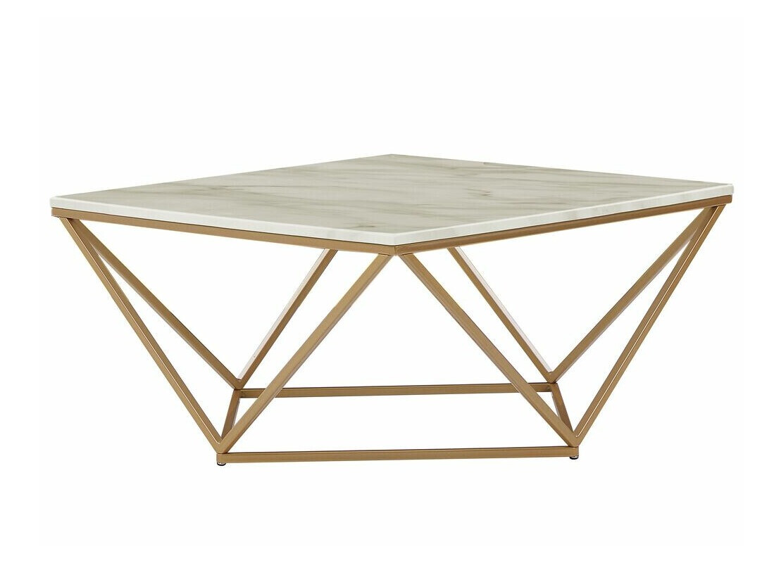 Žurnālu galdiņš Berwyn 644 (Zelta + Brūns marmors)