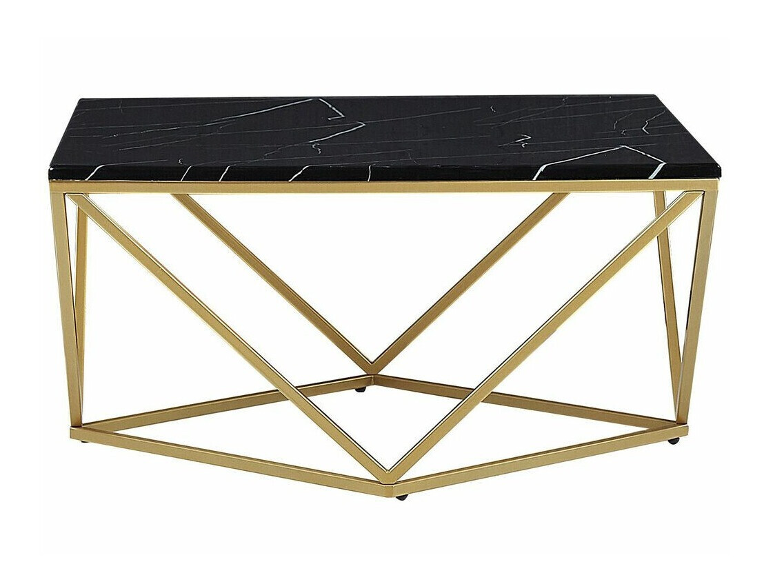 Žurnālu galdiņš Berwyn 644 (Zelta + Melnais marmors)