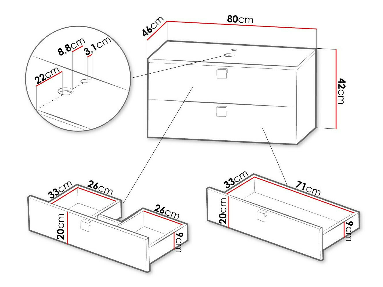 Piekarams vannas istabas skapītis izlietnei Orlvera 102 (Pelēks)
