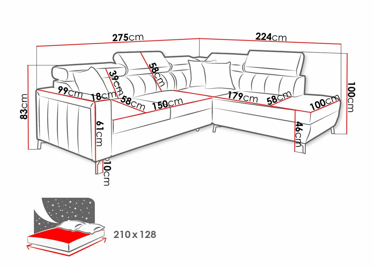 Угловой диван Sarasota 147 (Mono 231 + Botanical 36)