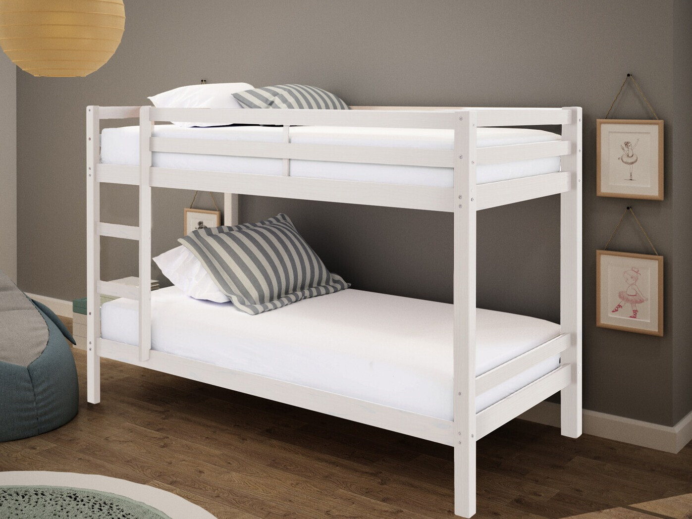 Divstāvu gulta Ruvfiva 100 (Balts)