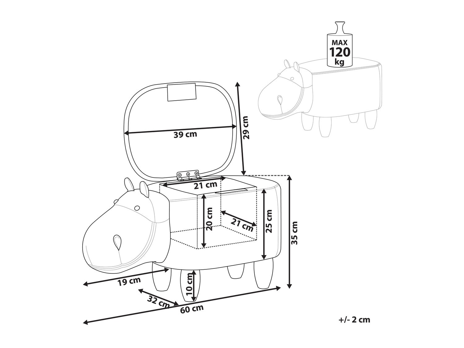 Пуф Berwyn 669 (Серый)