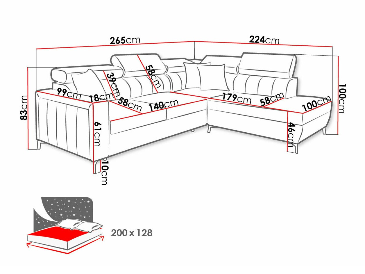 Угловой диван Sarasota 148 (Mono 242 + Botanical 36)