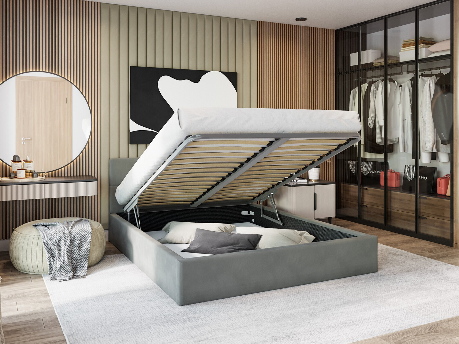 Кровать Fairfield 107 (Графит)