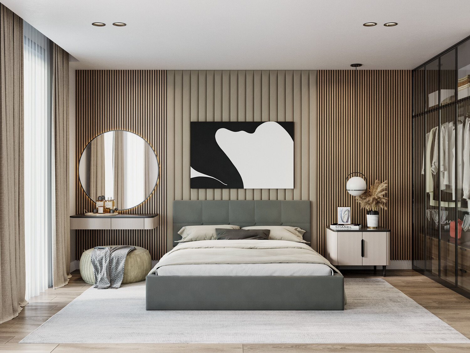 Кровать Fairfield 107 (Графит)