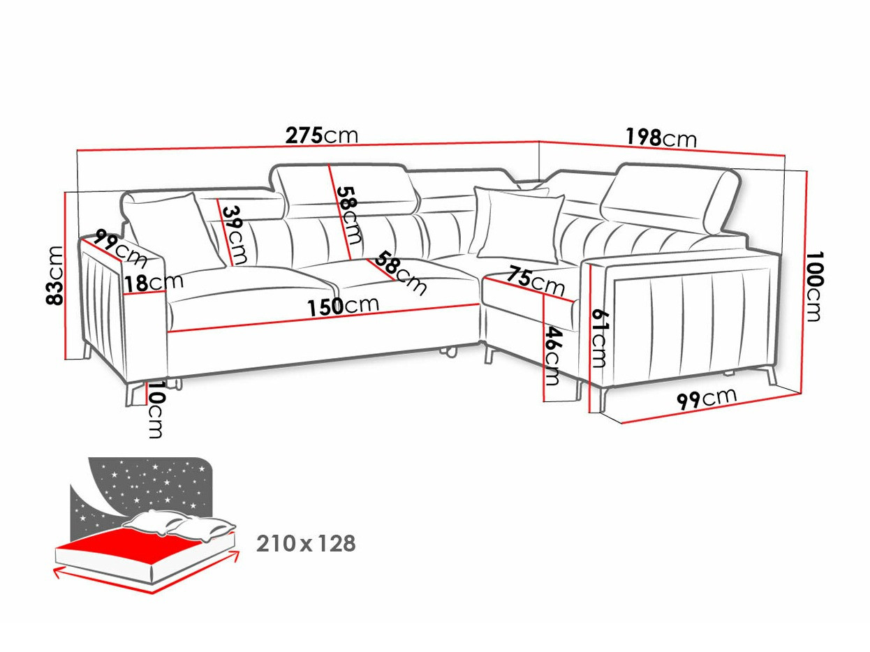 Угловой диван Sarasota 149 (Mono 242 + Botanical 36)