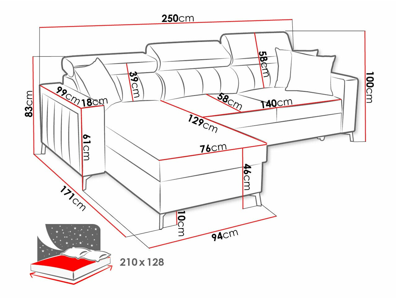 Stūra dīvāns Sarasota 151 (Mono 234 + Botanical 36)