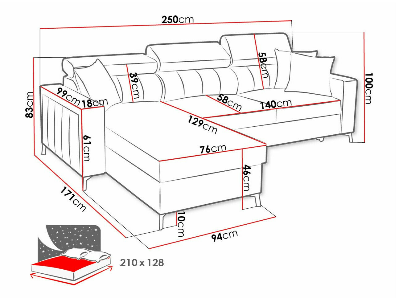 Stūra dīvāns Sarasota 151 (Mono 234 + Botanical 36)
