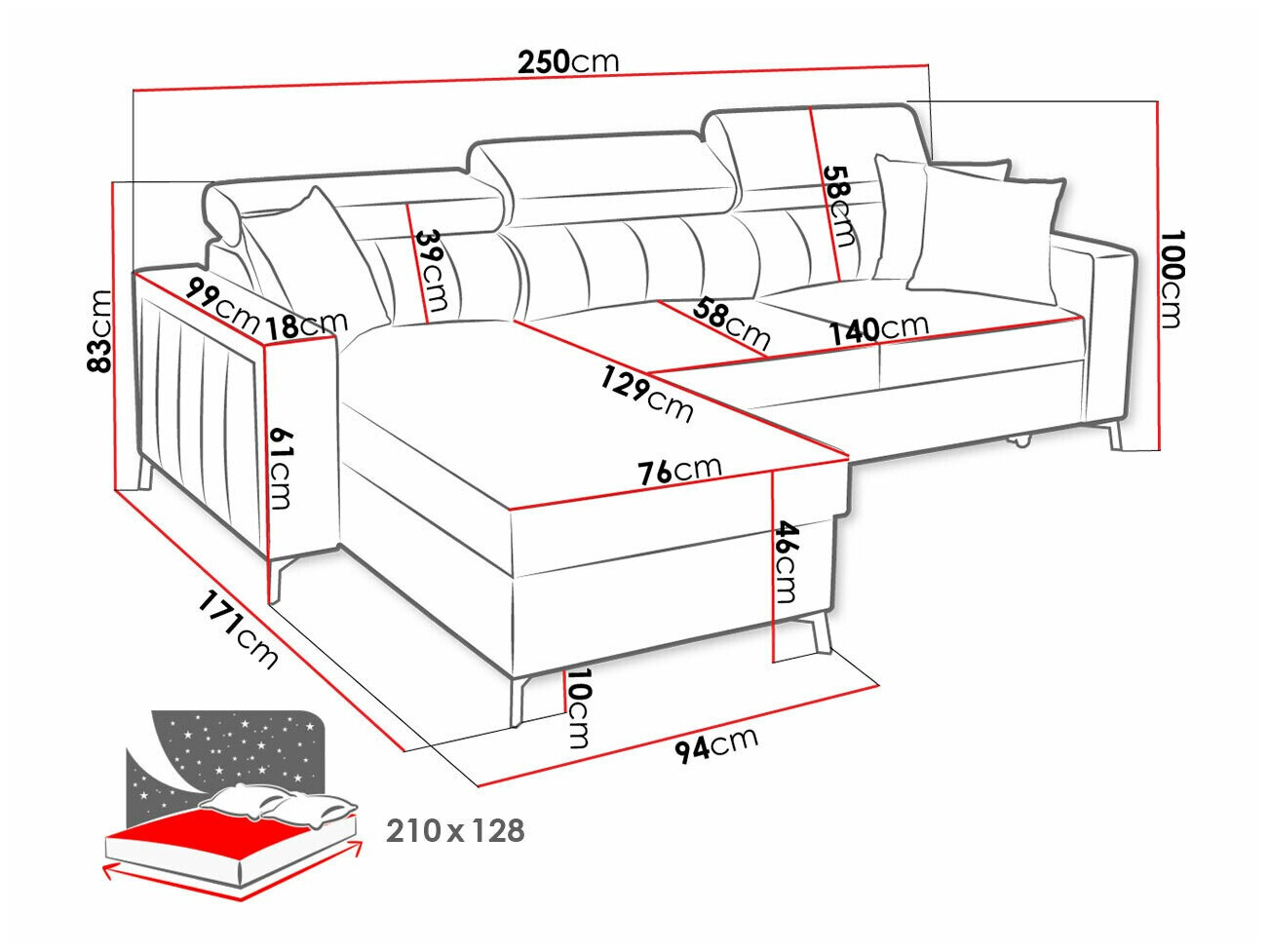 Stūra dīvāns Sarasota 151 (Mono 244 + Botanical 36)