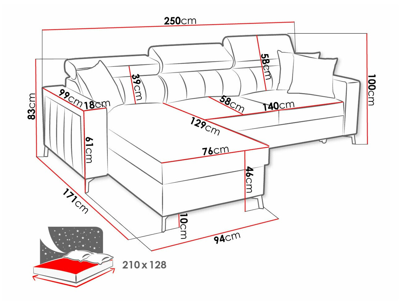 Угловой диван Sarasota 151 (Mono 231 + Botanical 36)