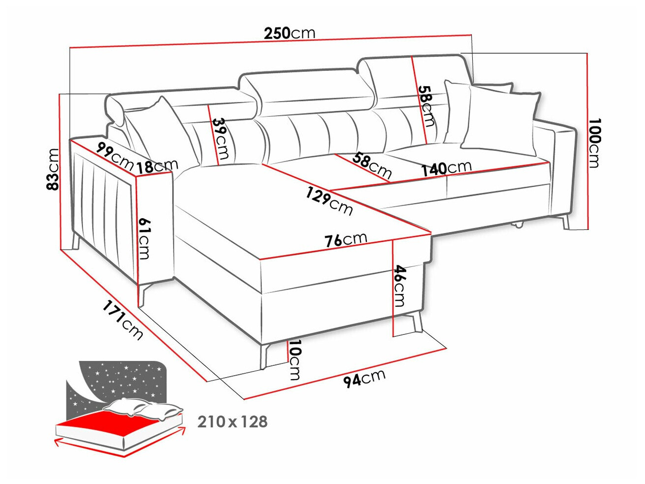 Угловой диван Sarasota 151 (Mono 235 + Botanical 36)