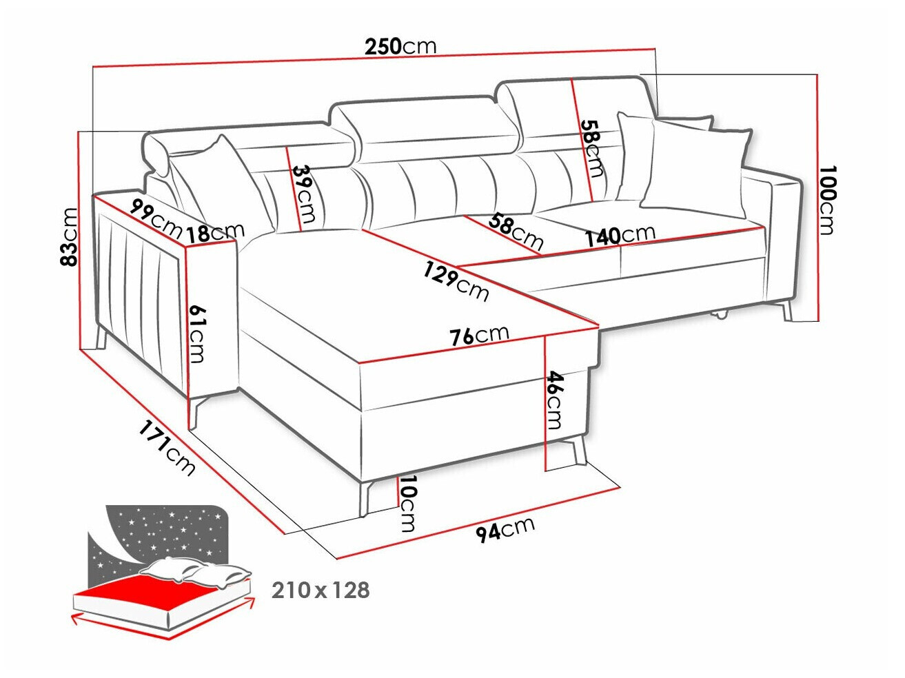 Угловой диван Sarasota 151 (Mono 242 + Botanical 36)