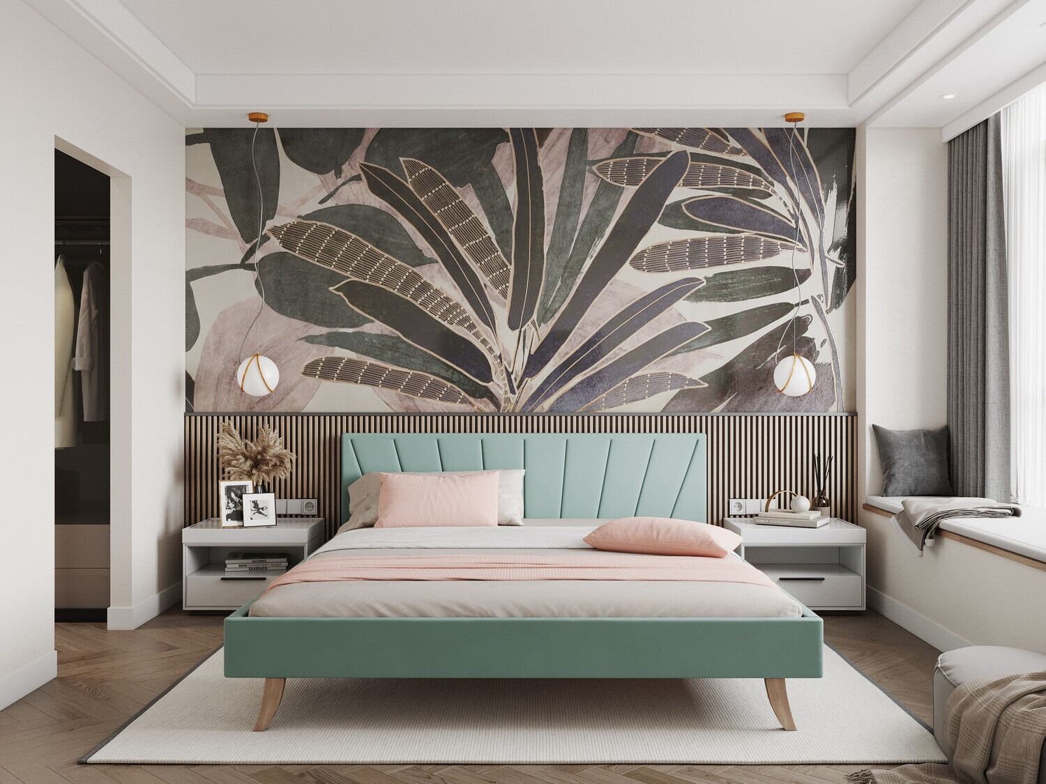 Кровать Fairfield 108 (Бирюзовый)