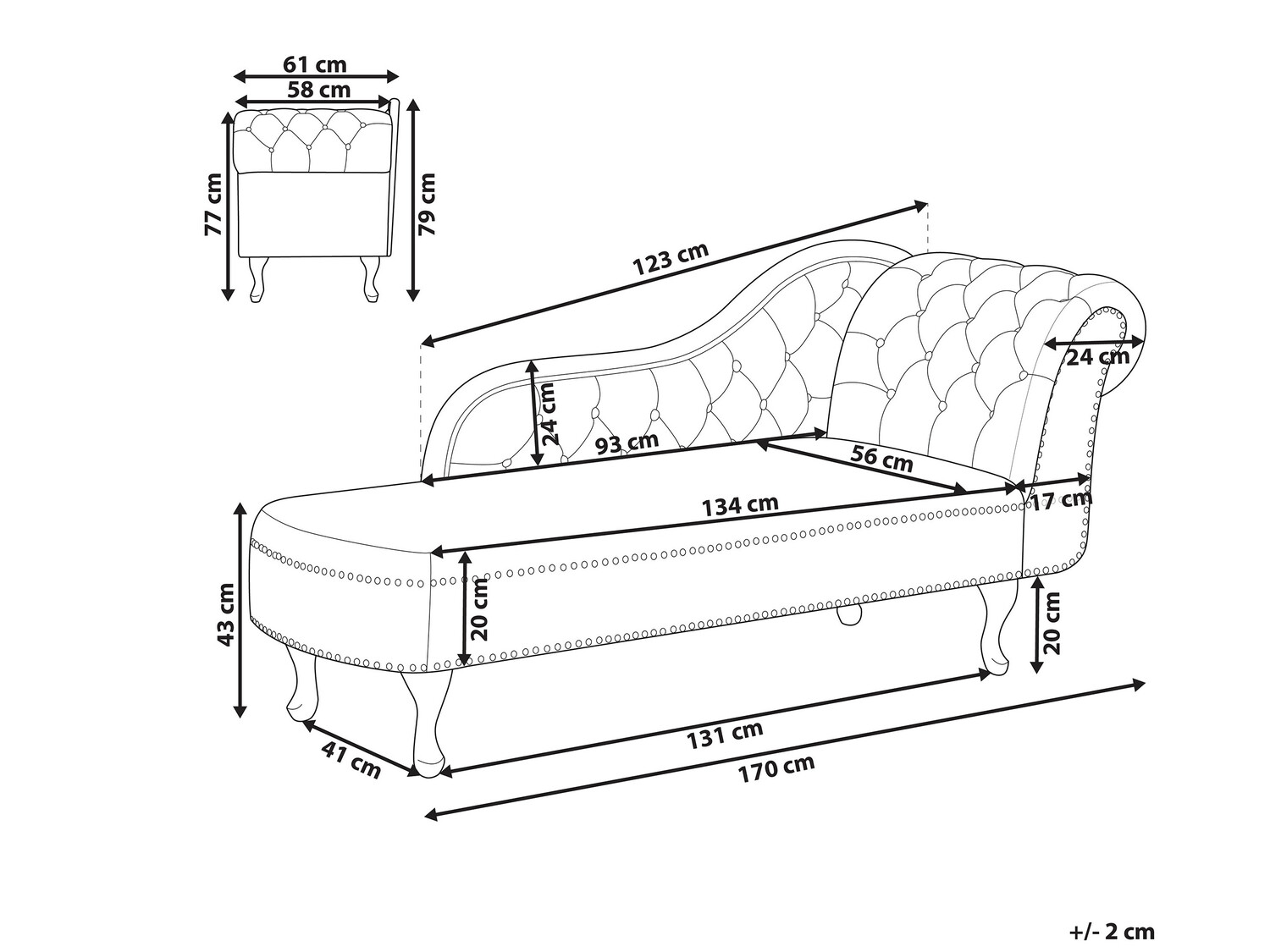 Кушетка Berwyn 693 (Коричневый)