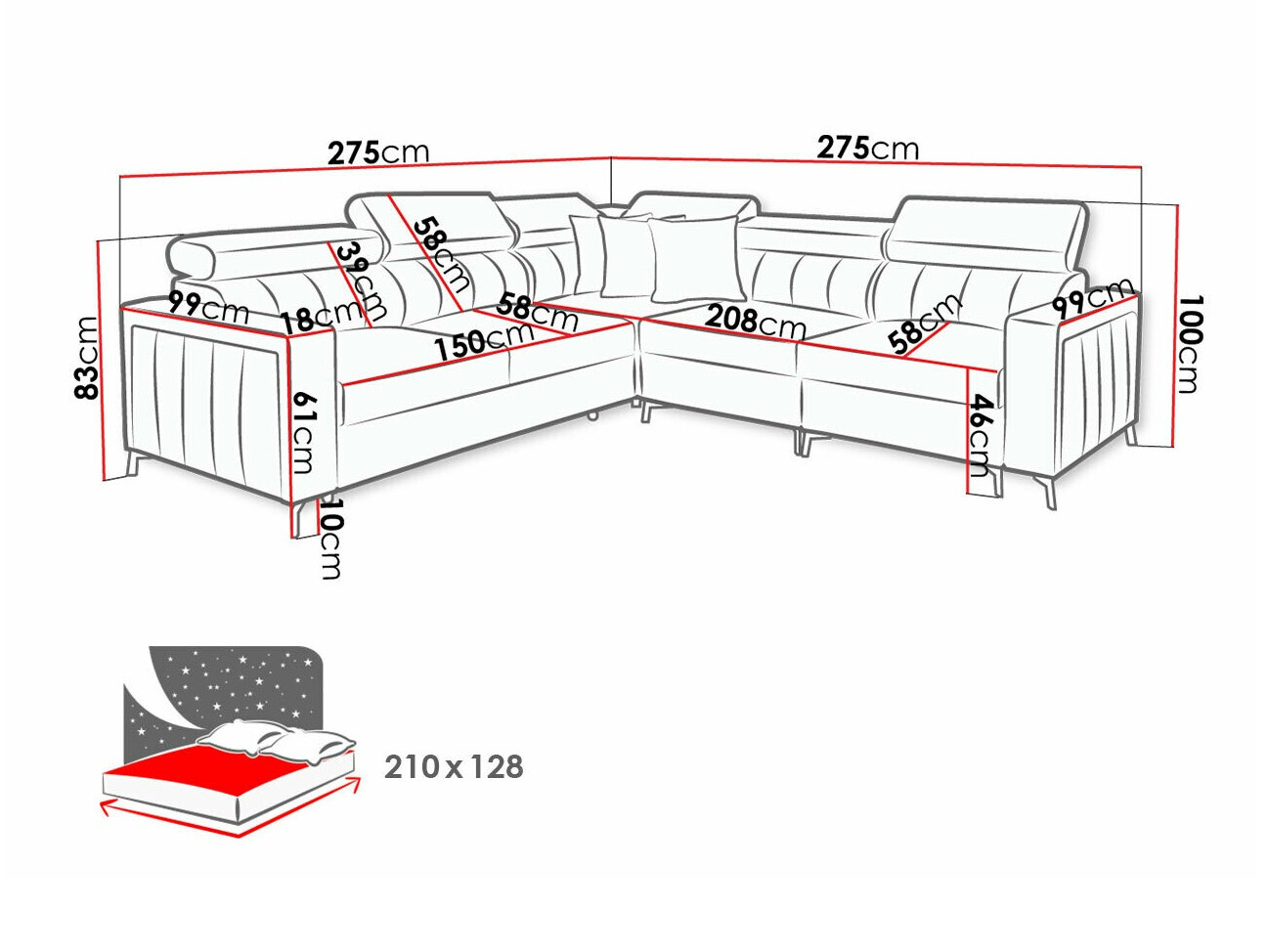 Stūra dīvāns Sarasota 152 (Mono 231 + Botanical 36)