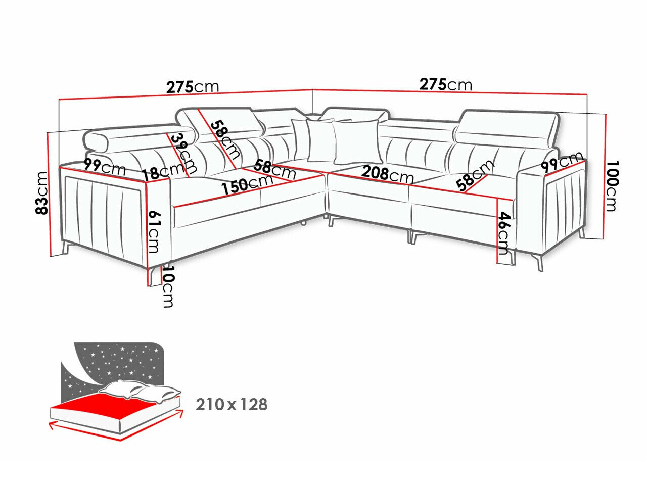 Stūra dīvāns Sarasota 152 (Mono 235 + Botanical 36)