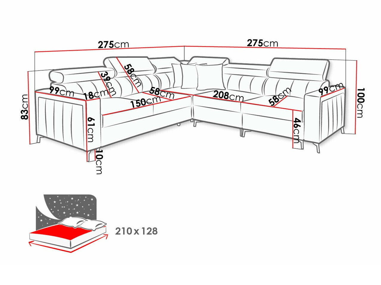 Угловой диван Sarasota 152 (Mono 235 + Botanical 36)