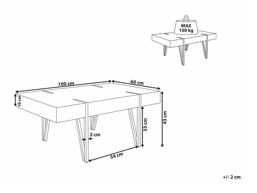 Žurnālu galdiņš Berwyn 692 (Tumšs koks)