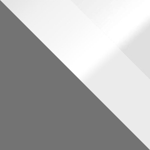 Skapis Honolulu 122 (Grafīts + Glancēts balts)