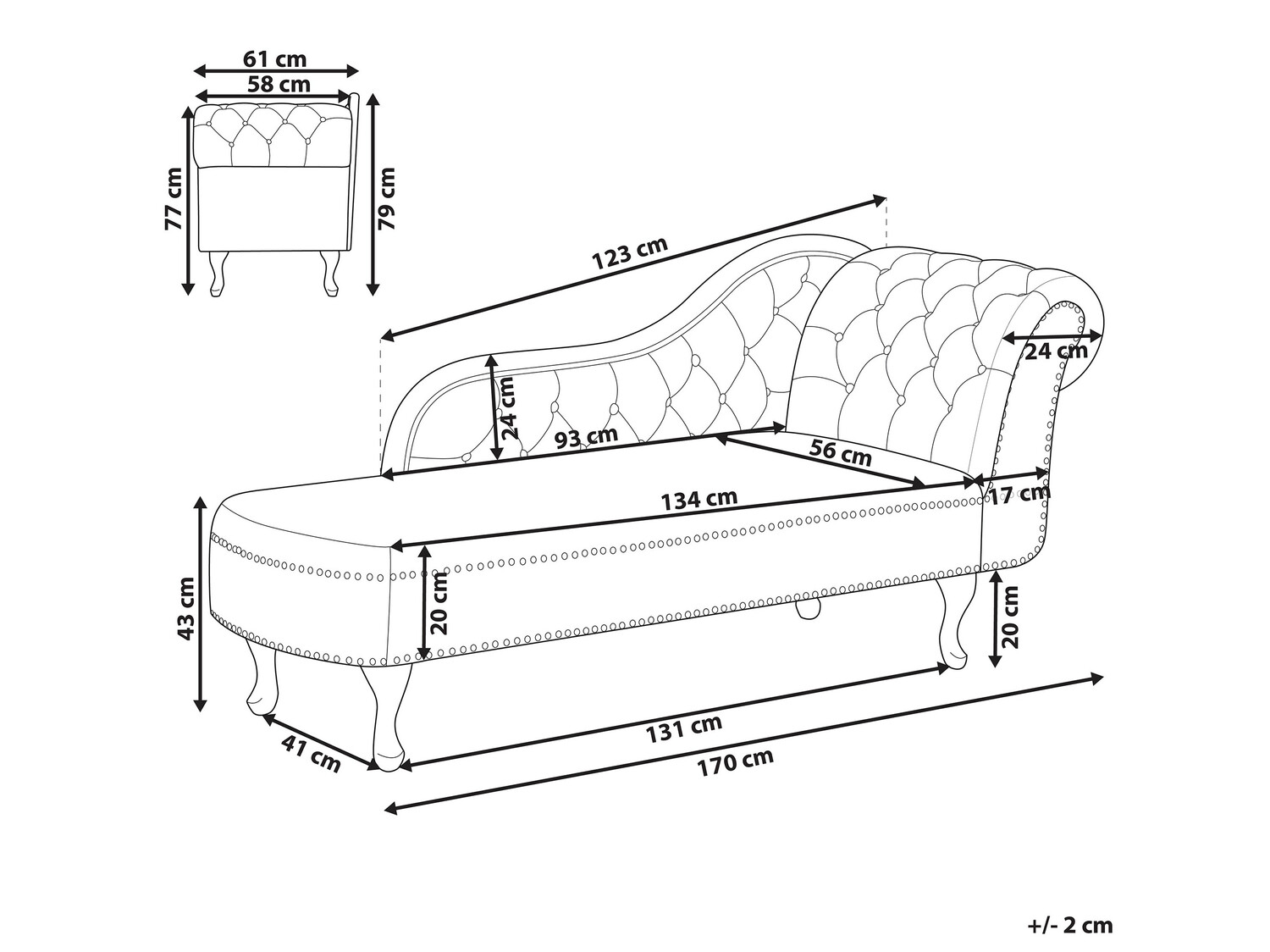 Кушетка Berwyn 696 (Зелёный)