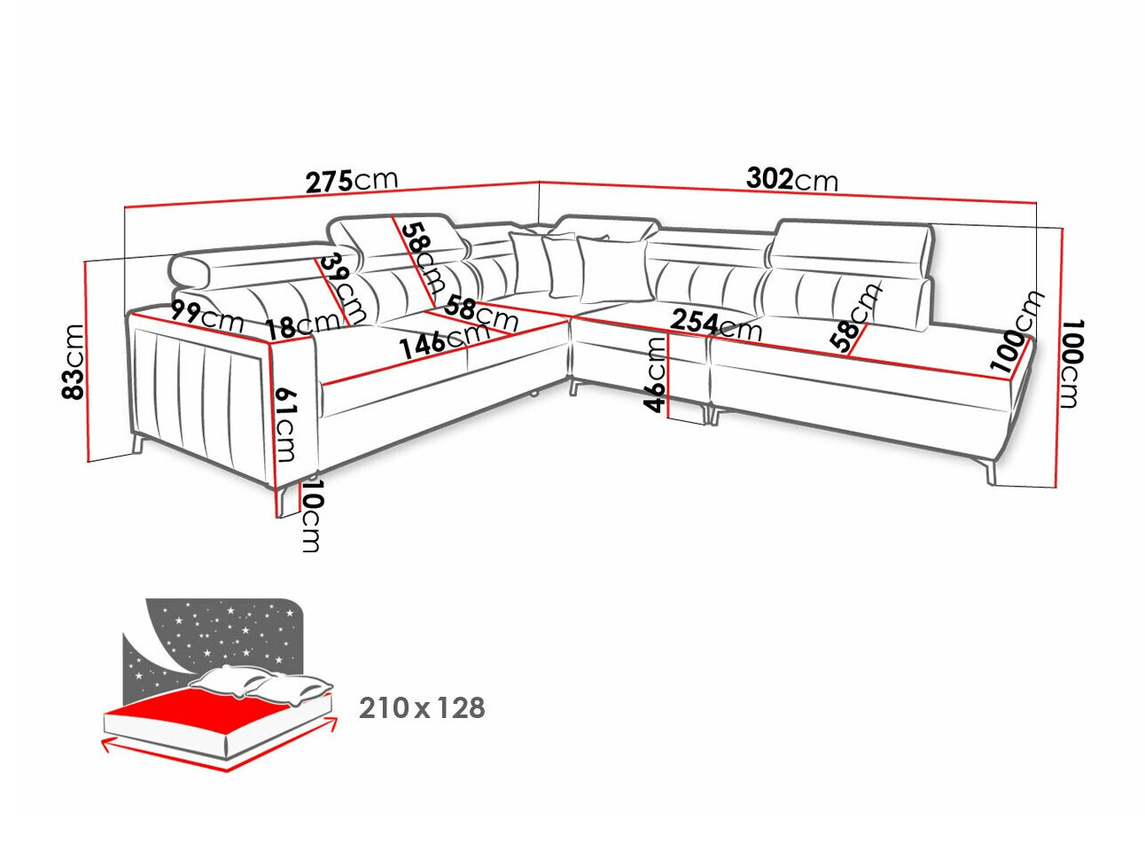 Stūra dīvāns Sarasota 156 (Mono 231 + Botanical 36)