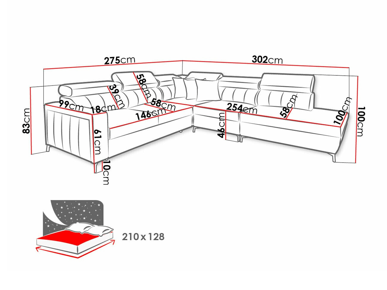 Stūra dīvāns Sarasota 156 (Mono 231 + Botanical 36)