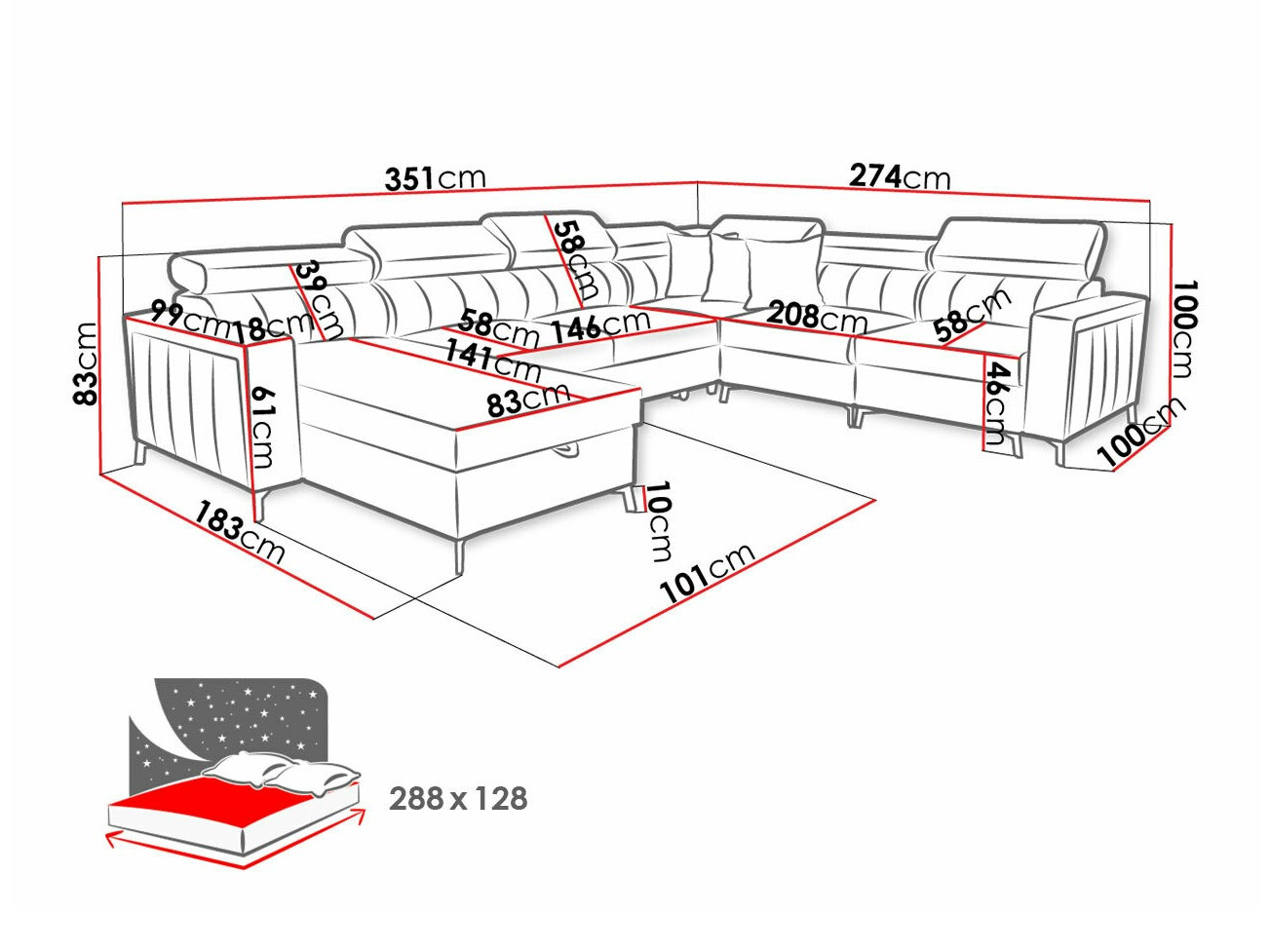 Stūra dīvāns Sarasota 157 (Mono 231 + Botanical 36)