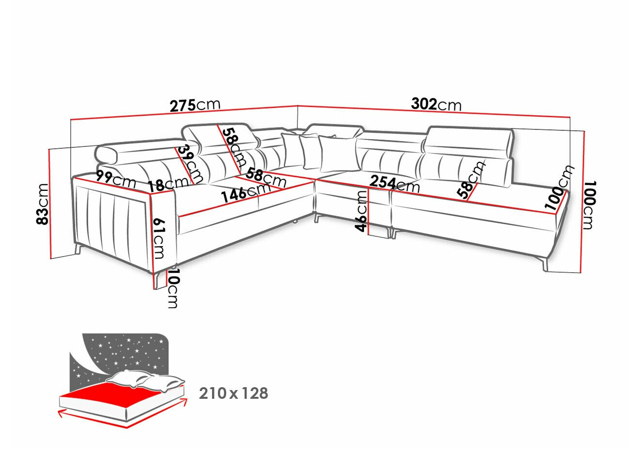 Угловой диван Sarasota 156 (Mono 235 + Botanical 36)