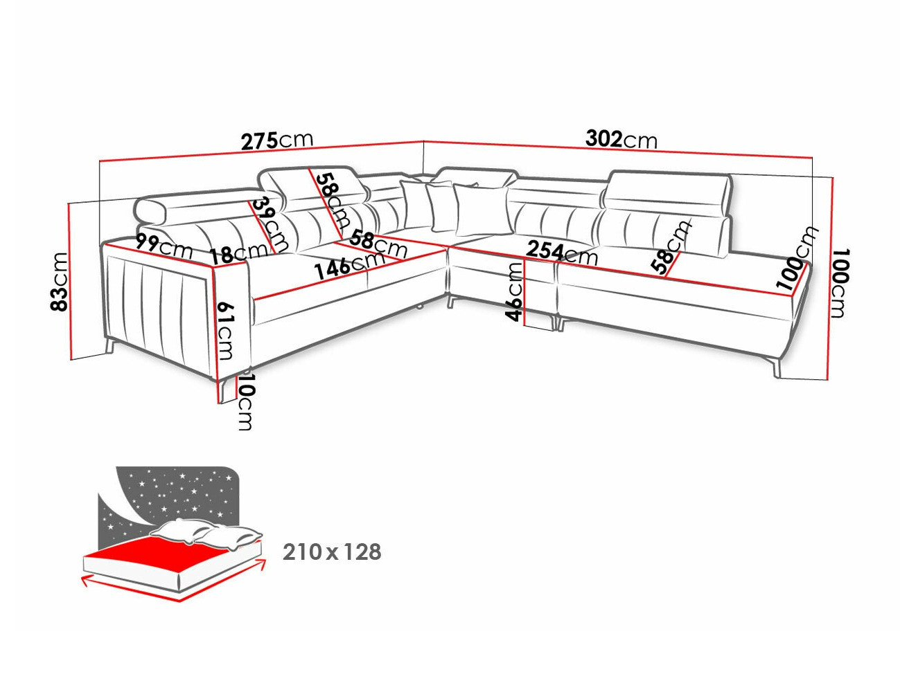 Угловой диван Sarasota 156 (Mono 244 + Botanical 36)
