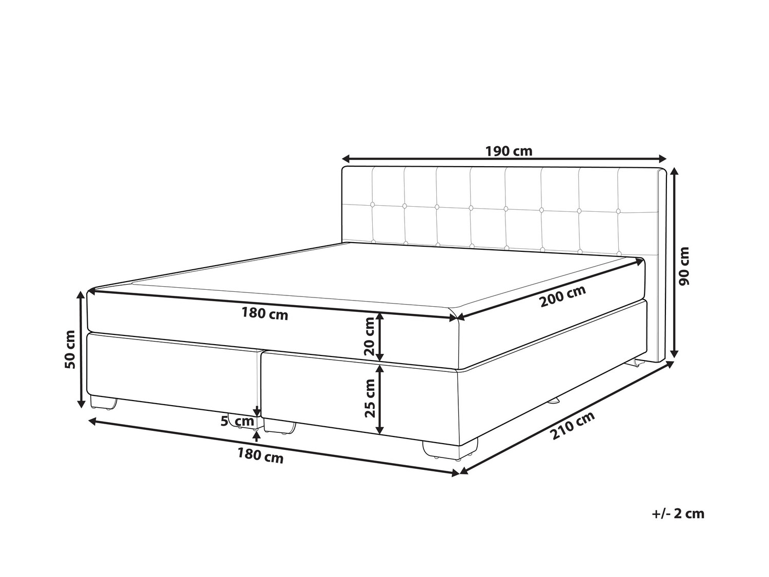 Kontinentālā gulta Berwyn 718 (Pelēks)