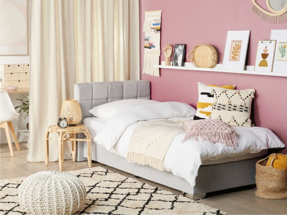 Континентальная кровать Berwyn 718 (Светло-серый)