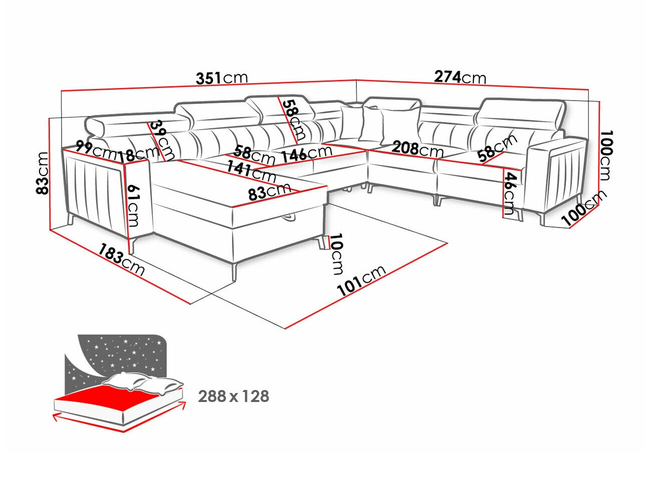 Stūra dīvāns Sarasota 157 (Mono 234 + Botanical 36)