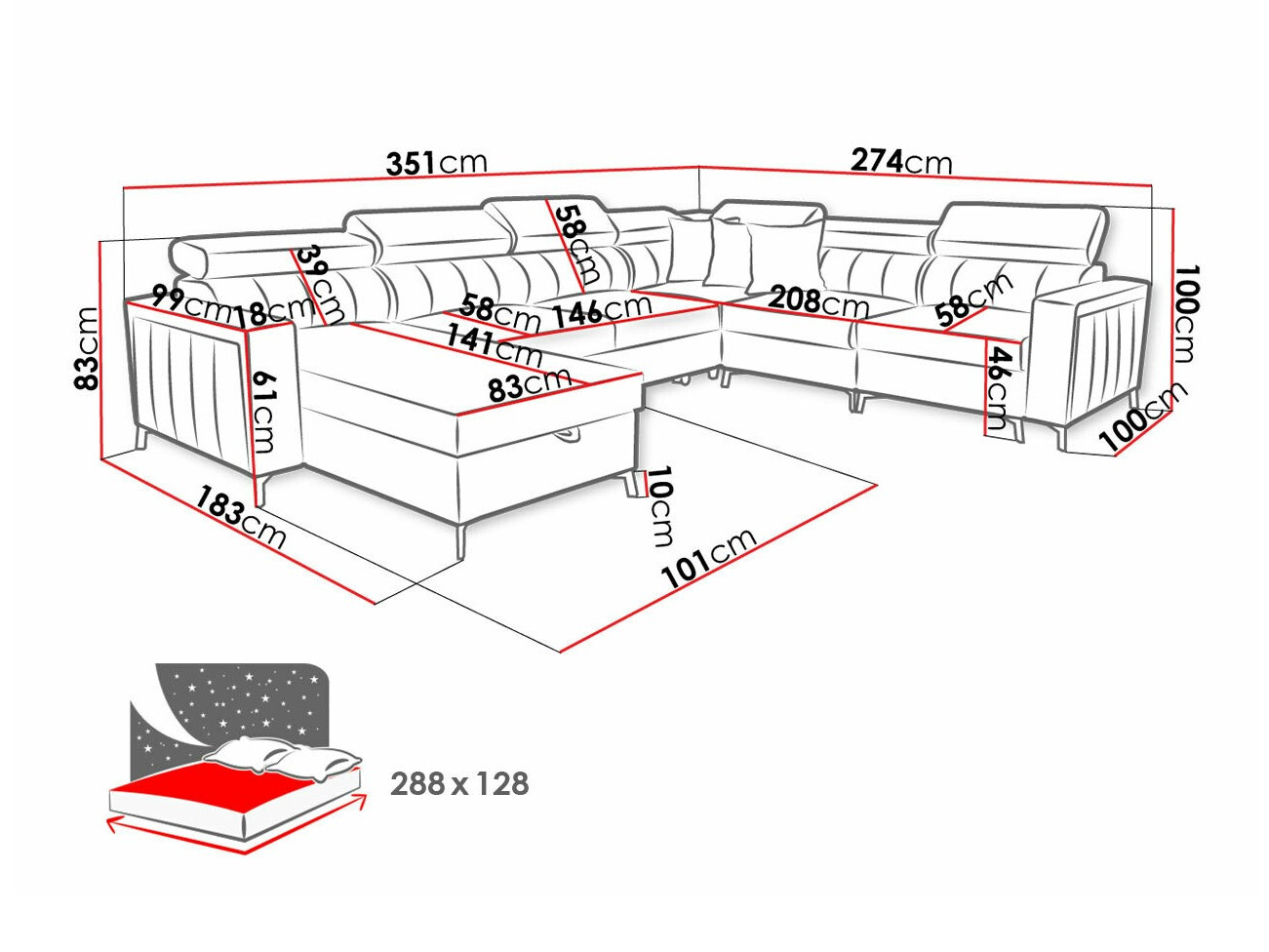 Stūra dīvāns Sarasota 157 (Mono 235 + Botanical 36)