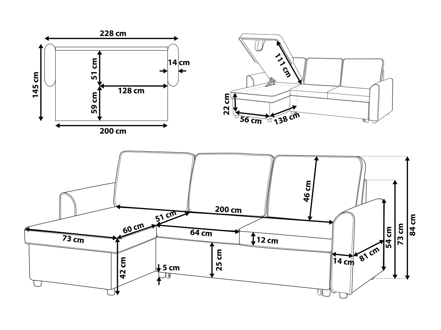 Угловой диван Berwyn 705 (Серый)
