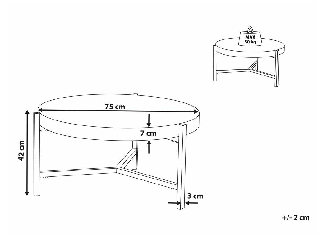 Žurnālu galdiņš Berwyn 707 (Melns + Tumšs koks)