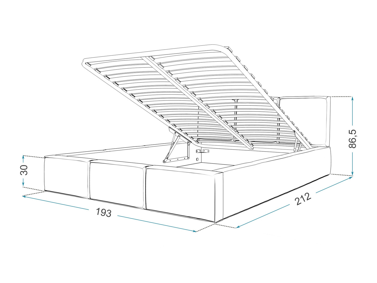 Кровать Fairfield 109 (Графит)