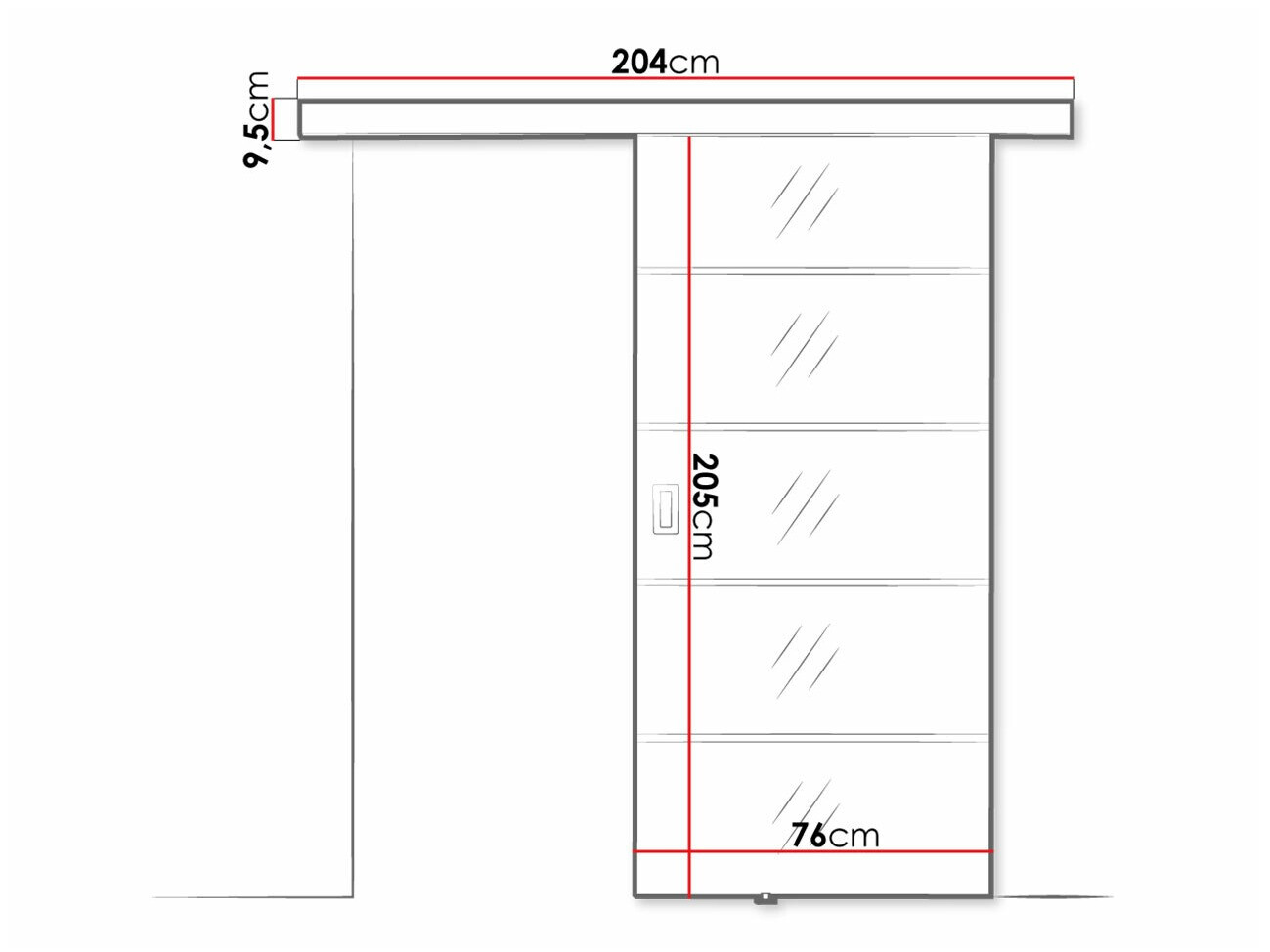 Bīdāmas durvis Dover 209