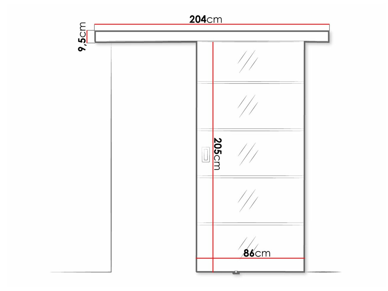 Bīdāmas durvis Dover 210