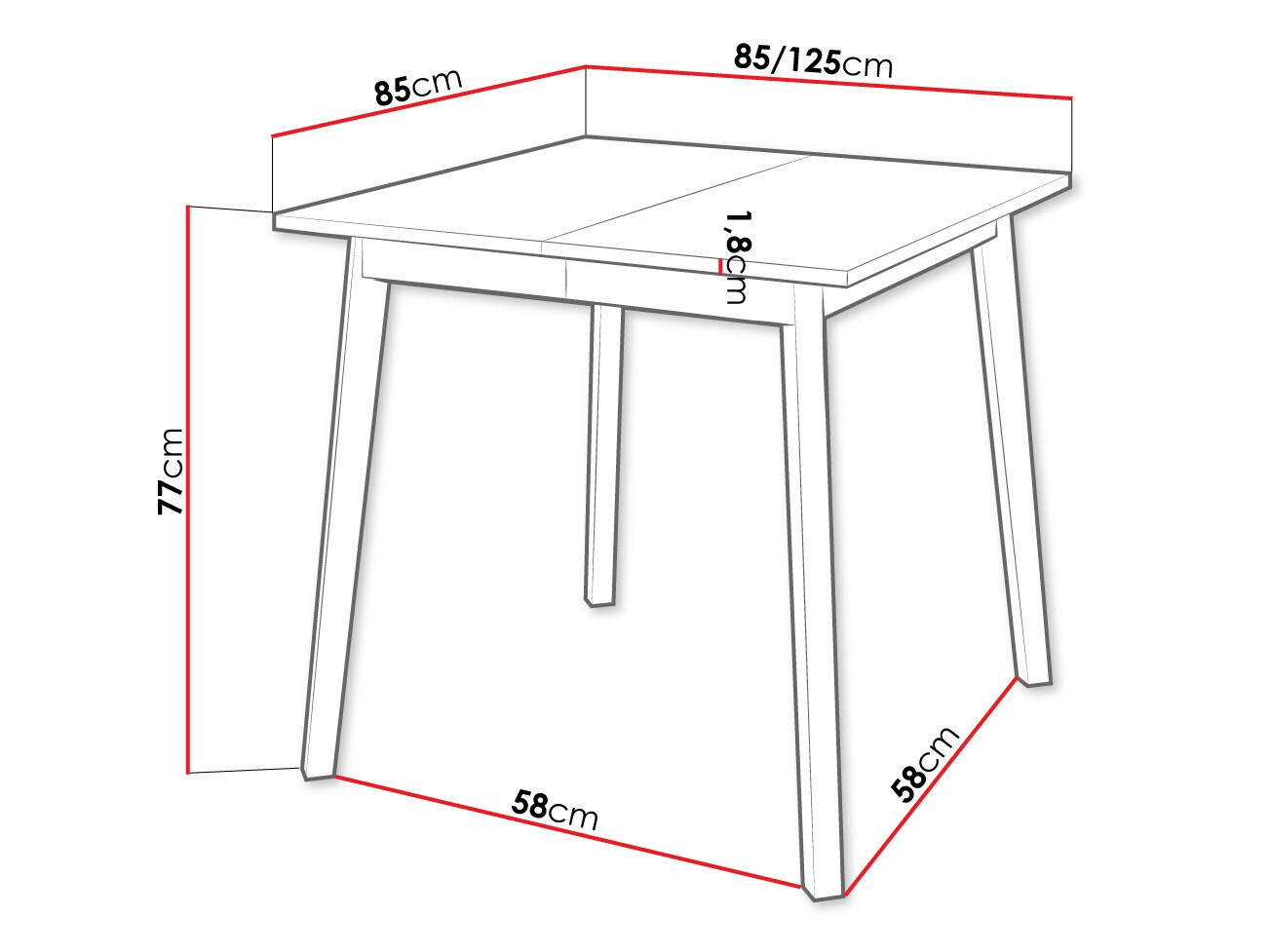 Cтол Edmond 109 (Серый мрамор + Чёрный)