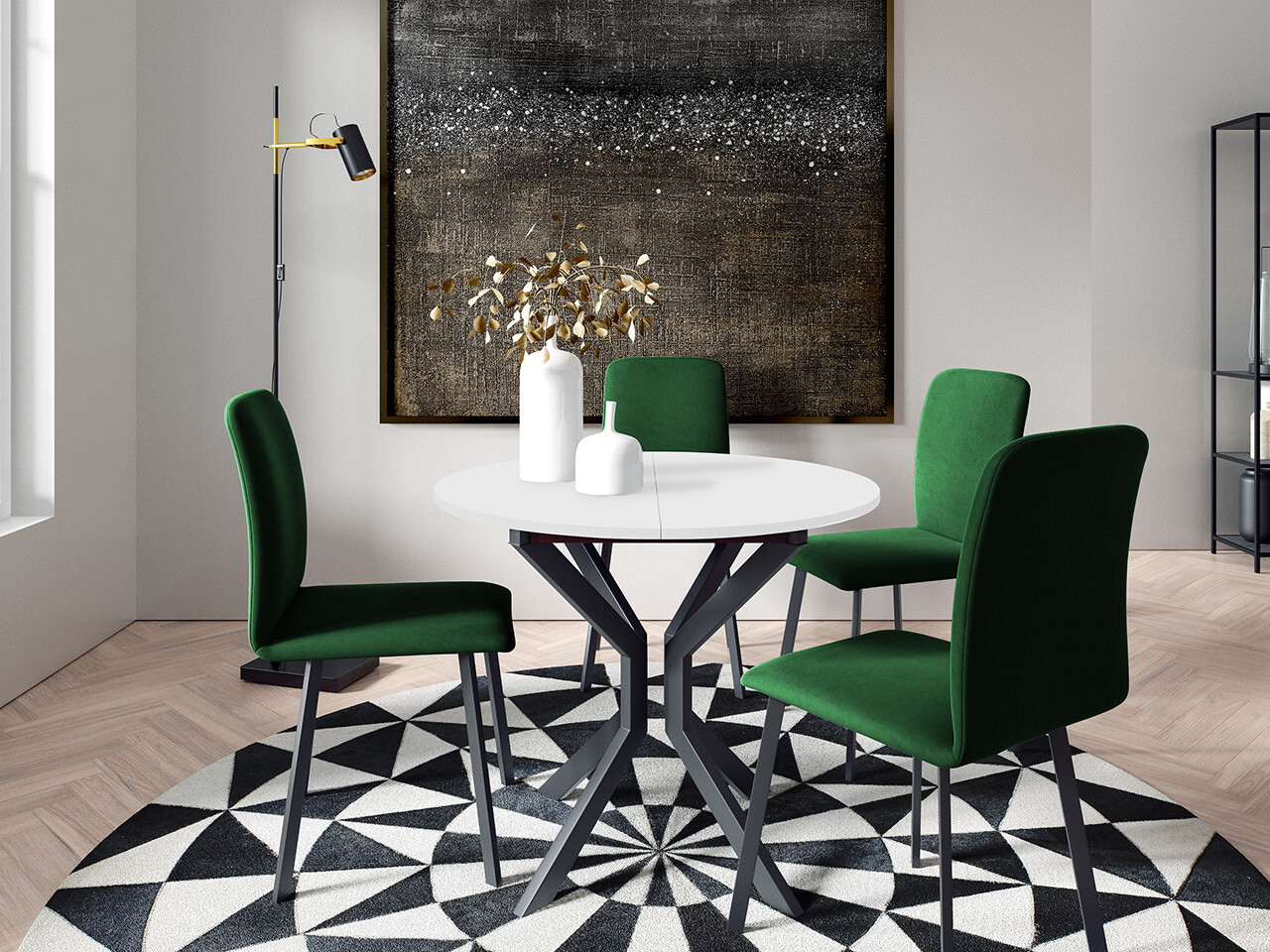 Galds Edmond 111 (Balts + Melns)