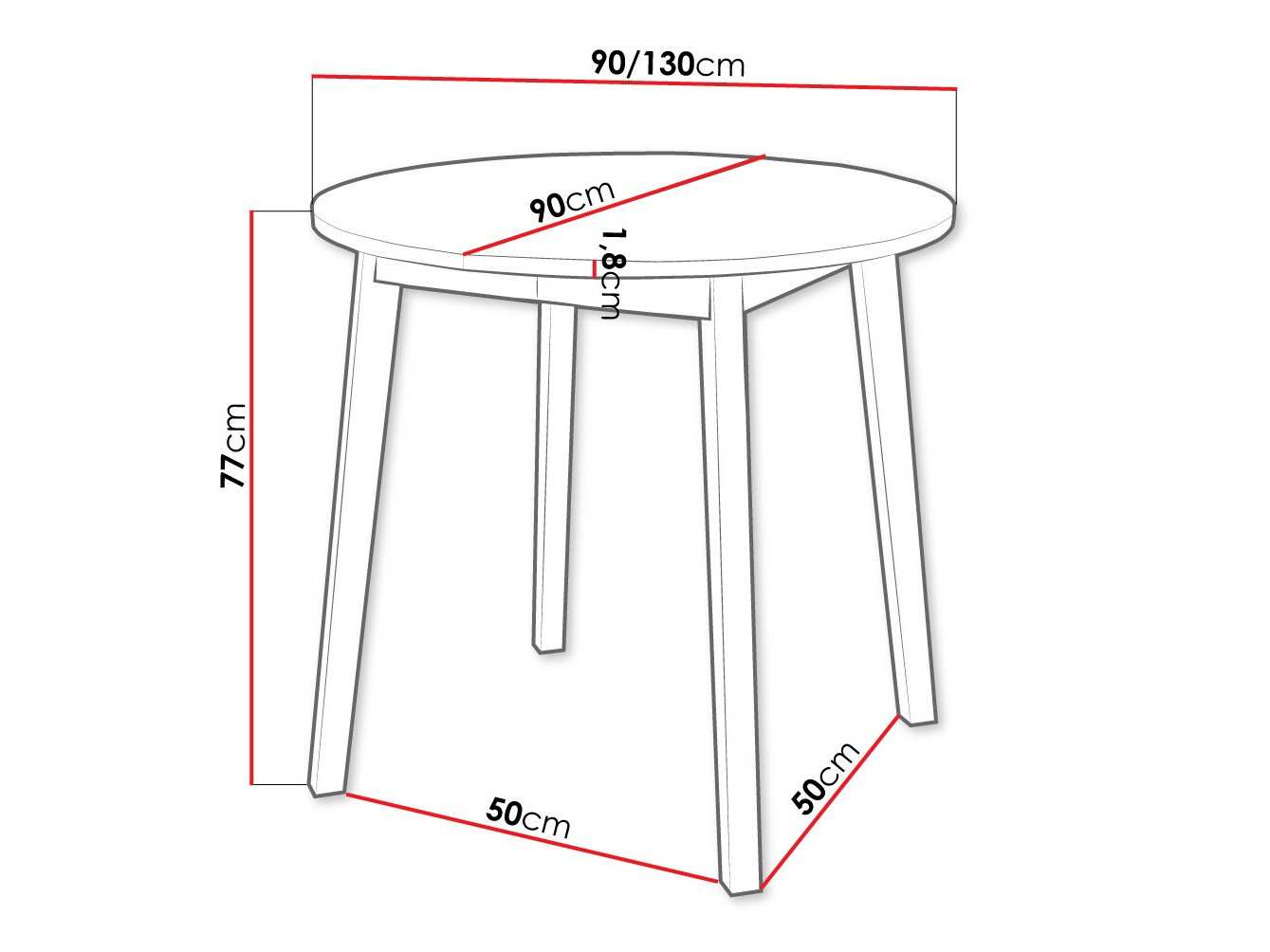 Galds Edmond 112 (Balts + Melns)
