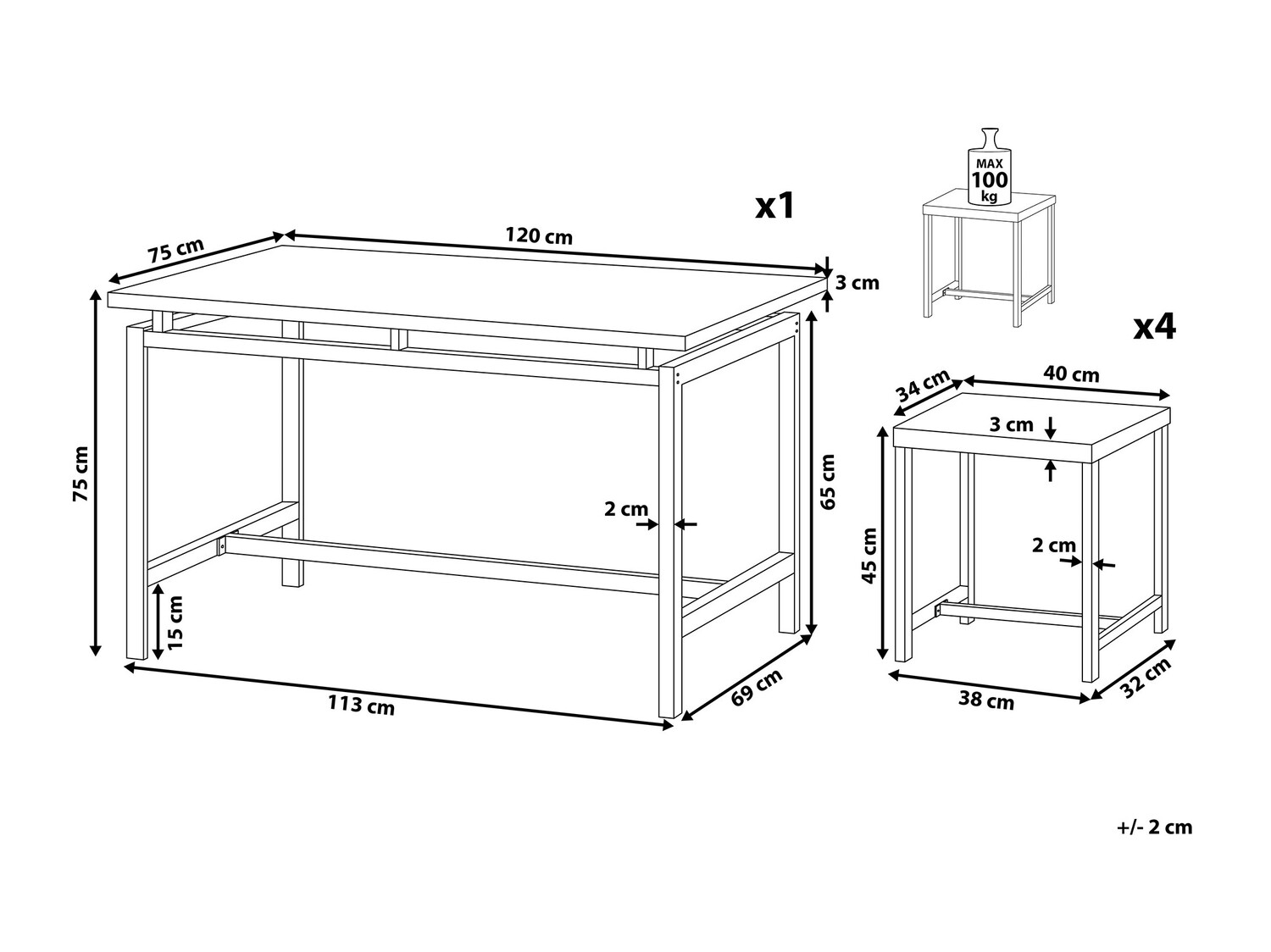 Ēdamistabas komplekts Berwyn 725