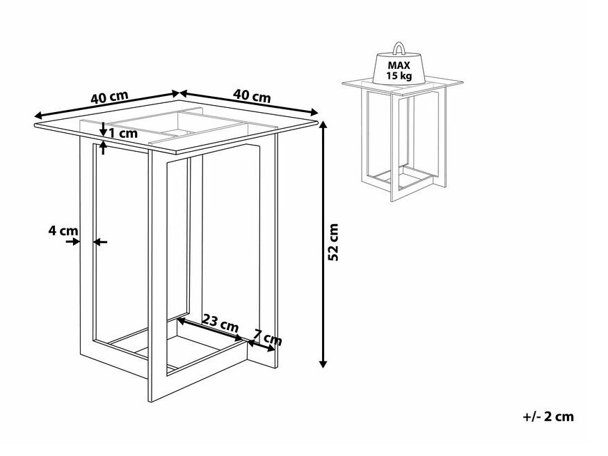 Kafijas galdiņš Berwyn 743 (Zelta)