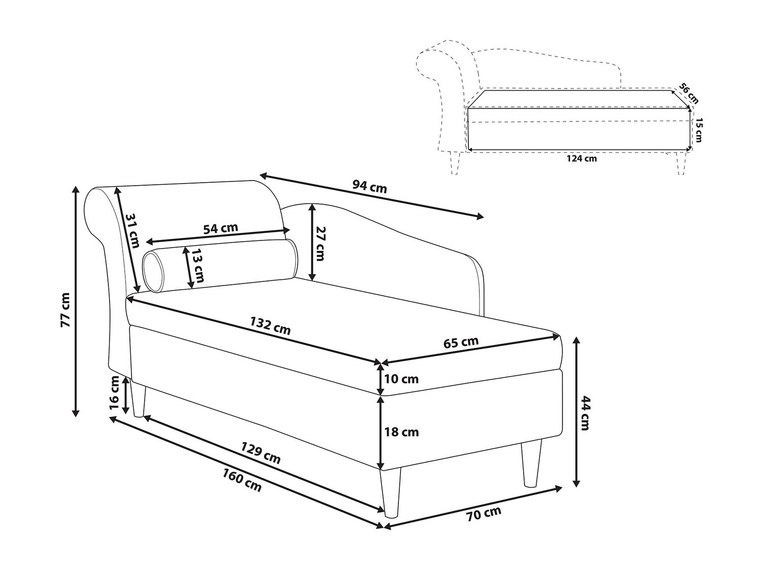 Кушетка Berwyn 737 (Синий)