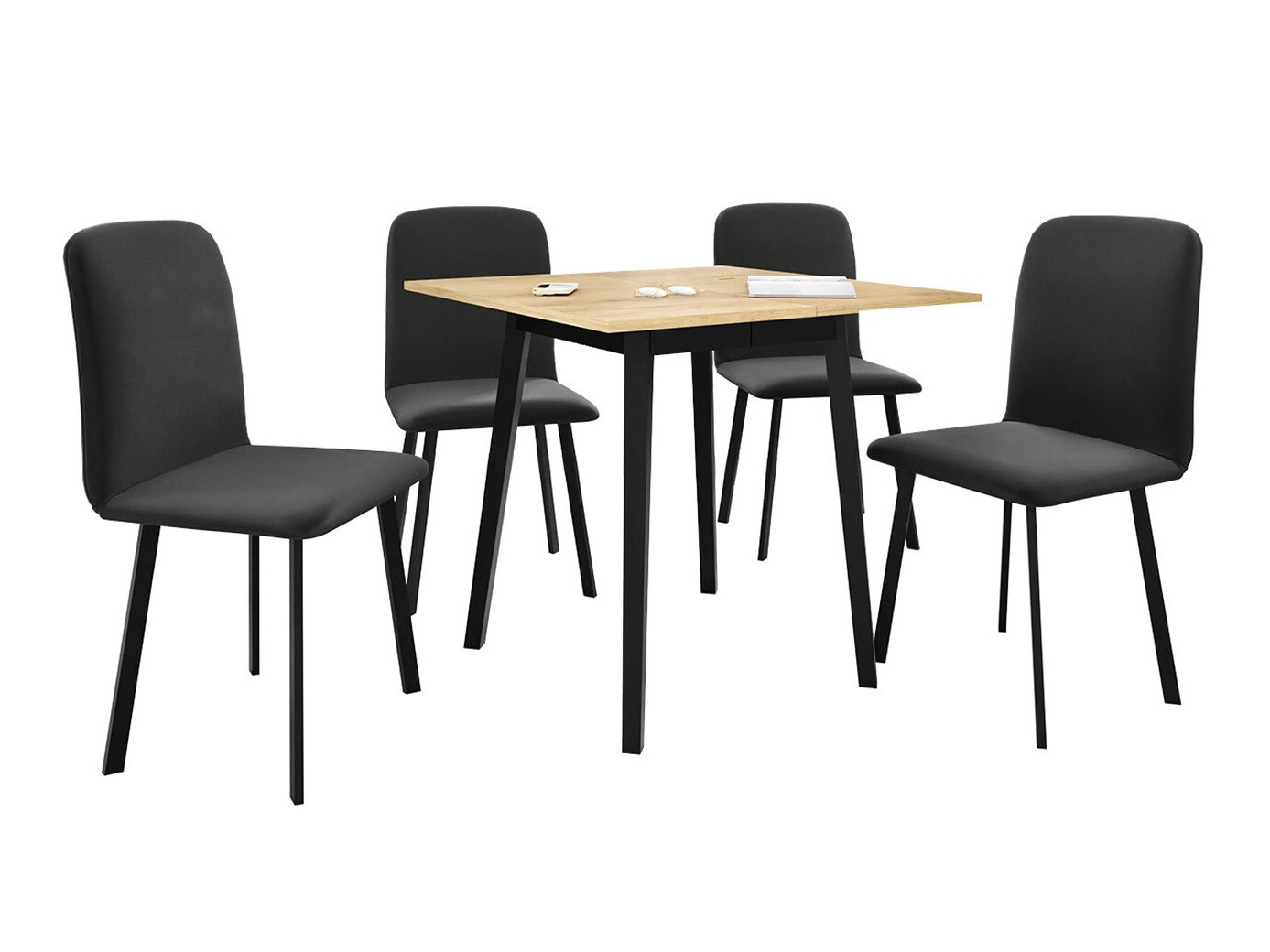 Обеденный гарнитур Edmond 116 (Ремесло золотой дуб + Чёрный)