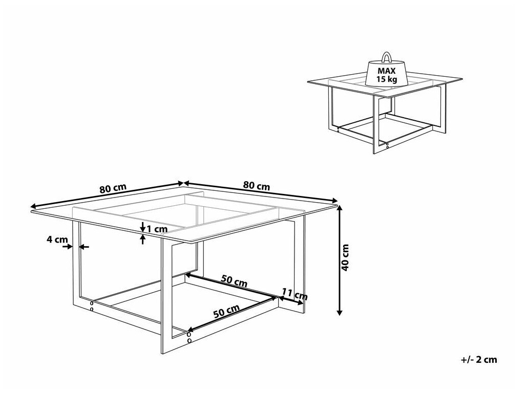 Журнальный столик Berwyn 741 (Серебряный)