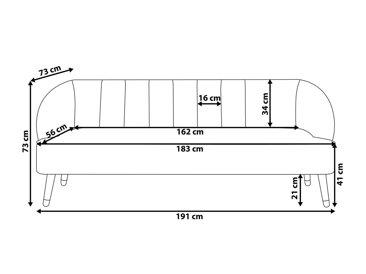 Диван Berwyn 752 (Синий)